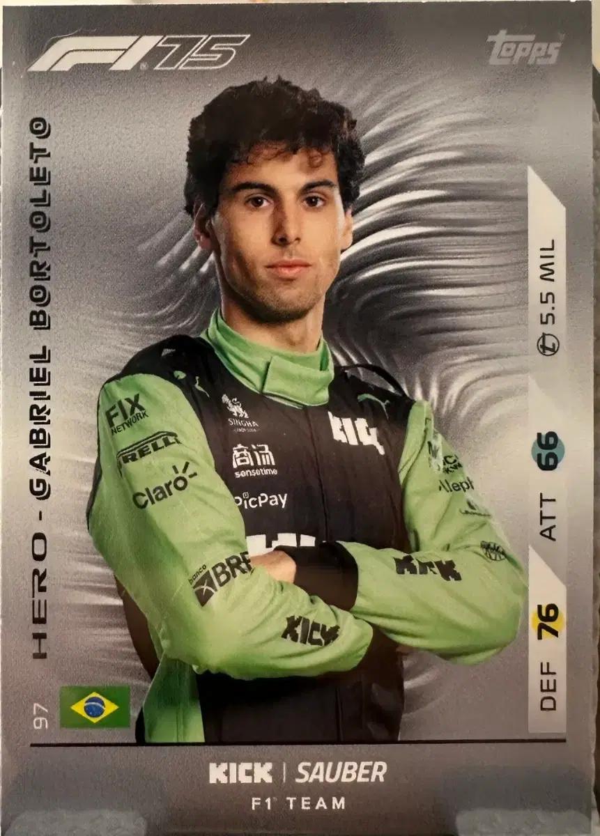 2025 F1 탑스 터보 어택 보톨레토 카드
