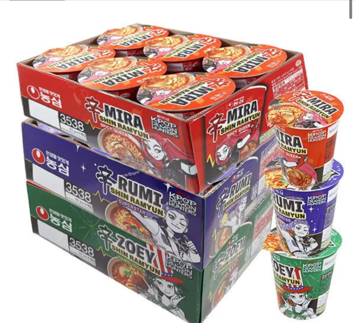 KPop Demon Hunters Nongshim ramen 3boxes