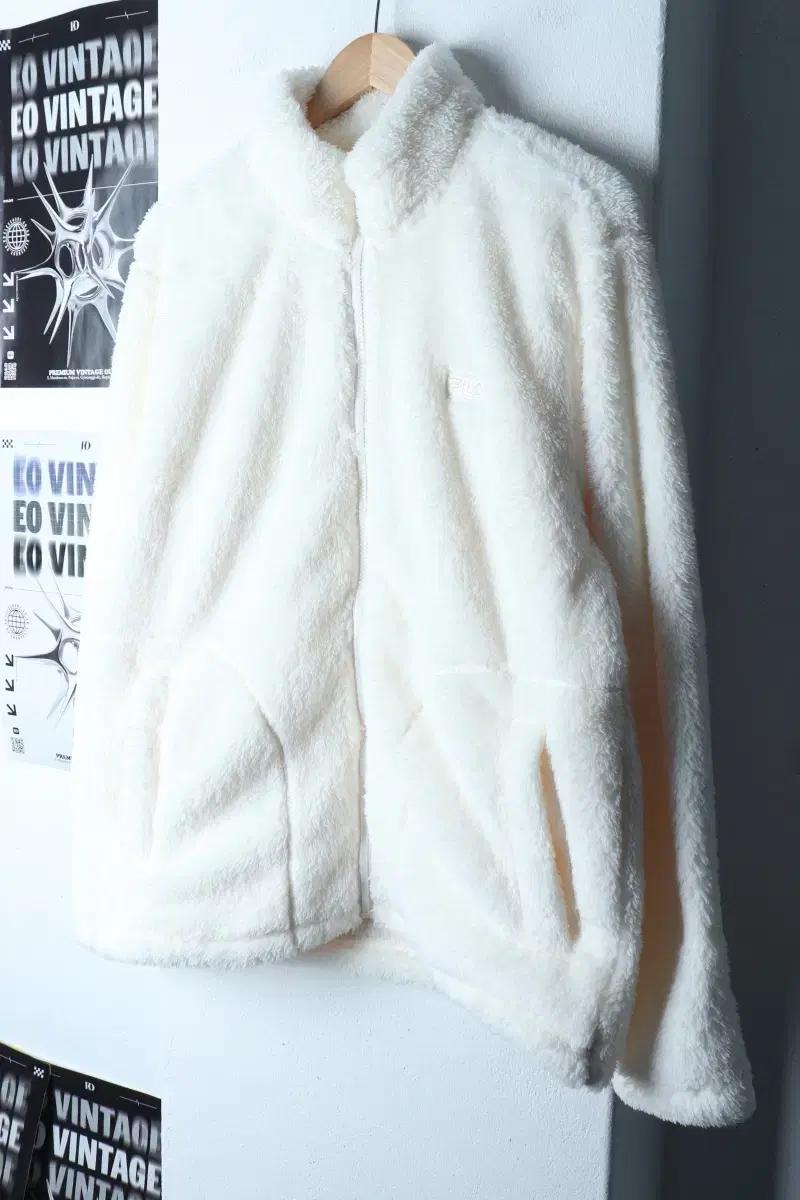(L-XL) 휠라 집업 바람막이 점퍼자켓 후리스 플리스 부들-16E1C