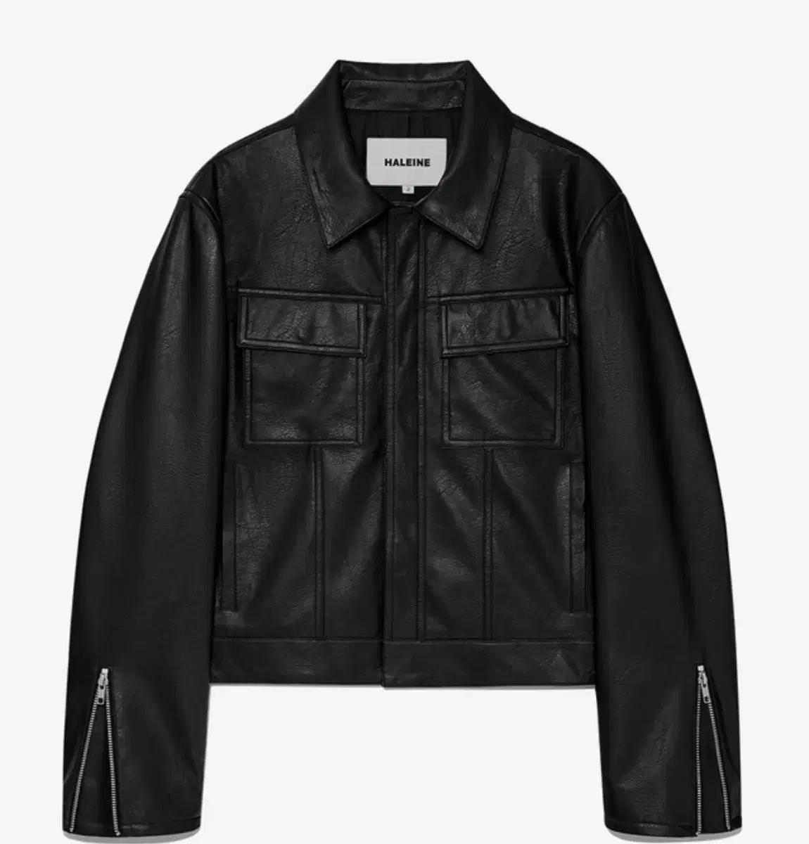 (새상품) 알렌느TRUCKER FAUX LEATHER JACKET