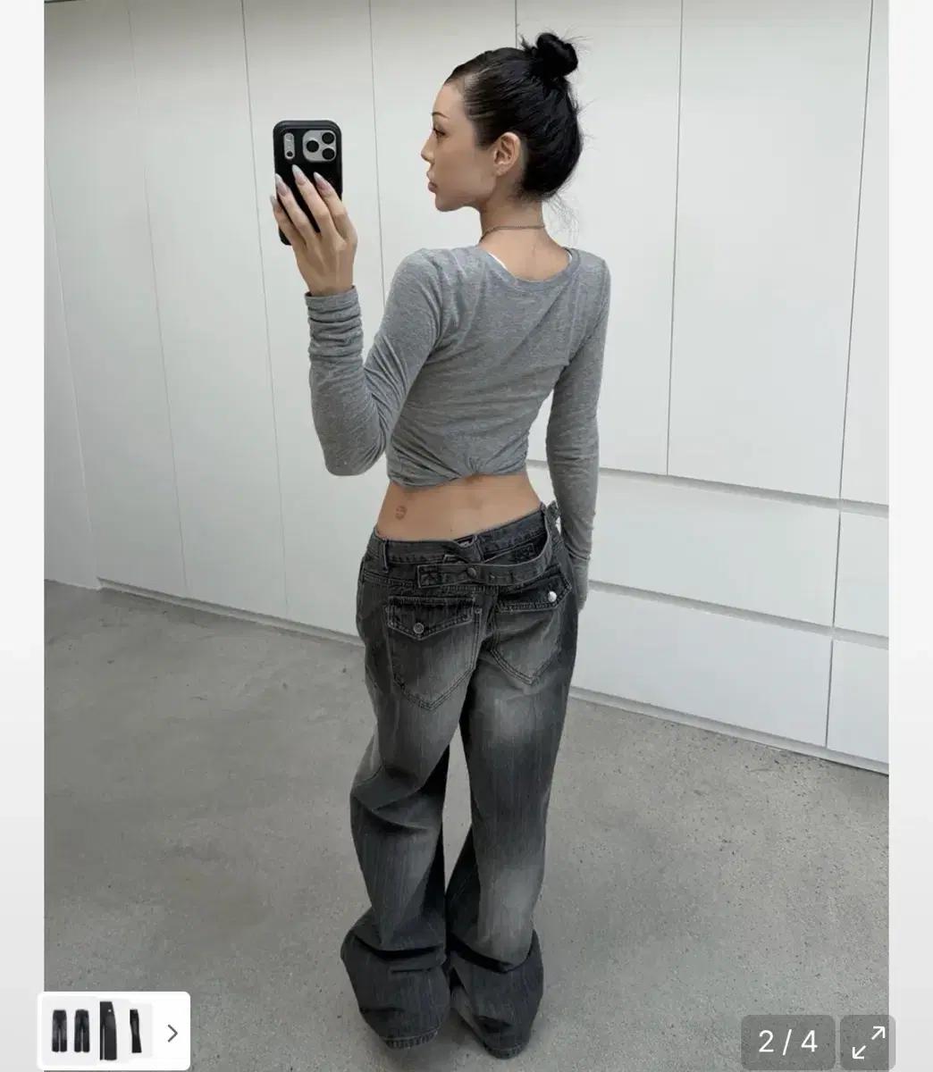 티오에이치 toh 데님 Cinch back pants