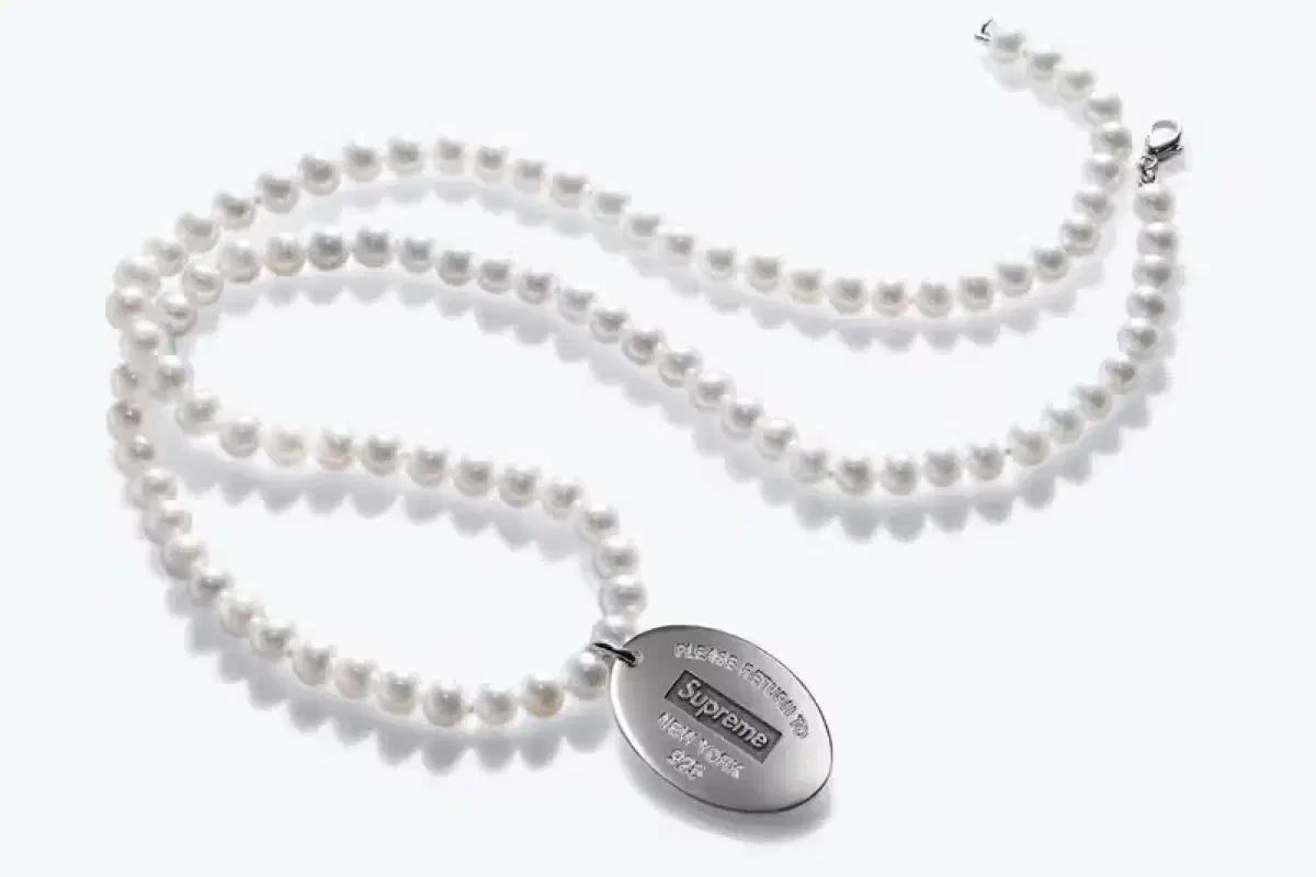 슈프림 21FW 티파니 Oval Tag Pearl Necklace