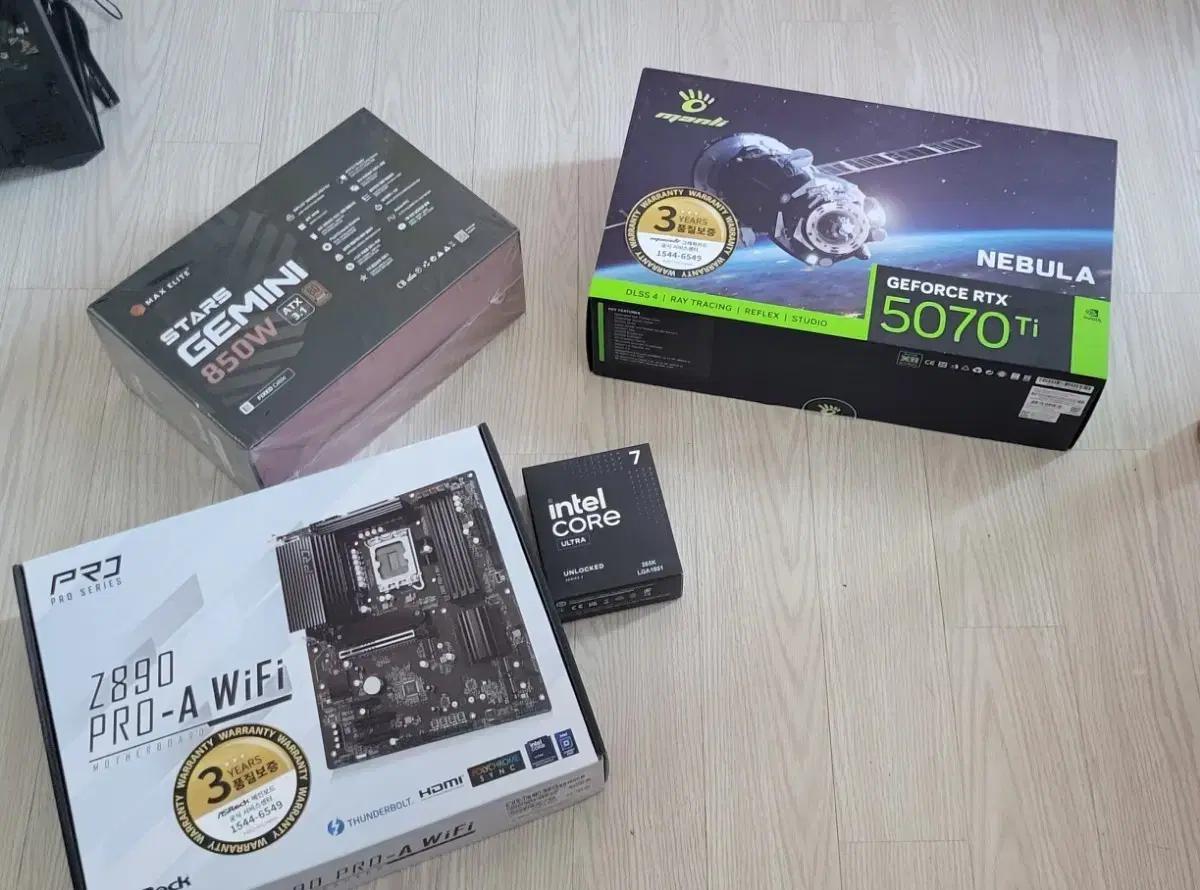5070ti, 265k, z890, 850w 새제품 컴퓨터 그래픽카드