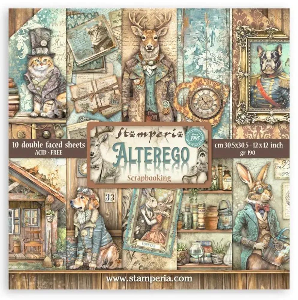 Stamperia Alterego 스크랩북 양면 시트지 10장