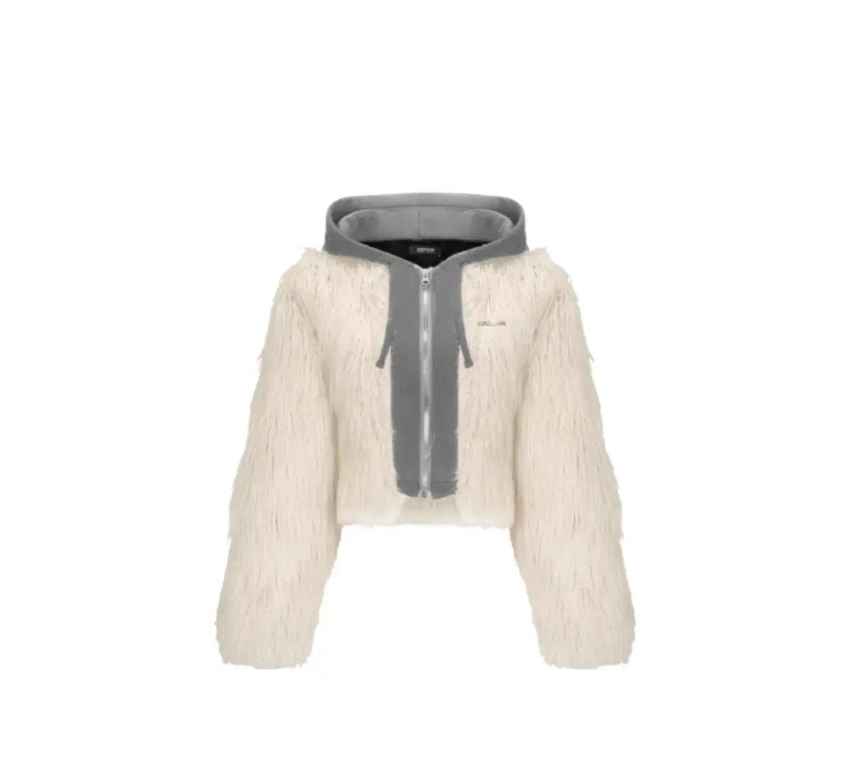 오도어 crusti hood fur in cream vanilla