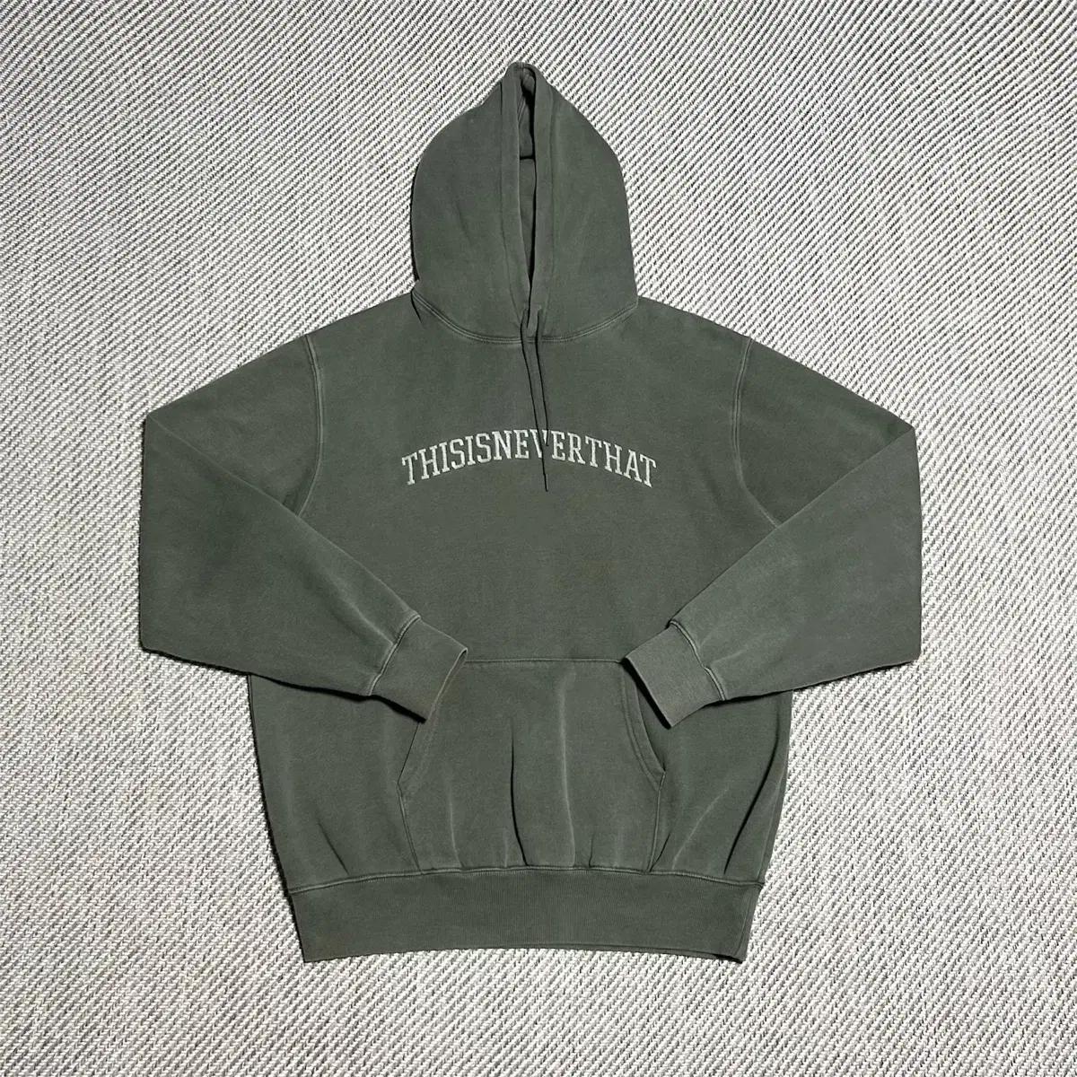 [XL] Thisisneverthat 디스이즈네버댓 카키 기모 후드티