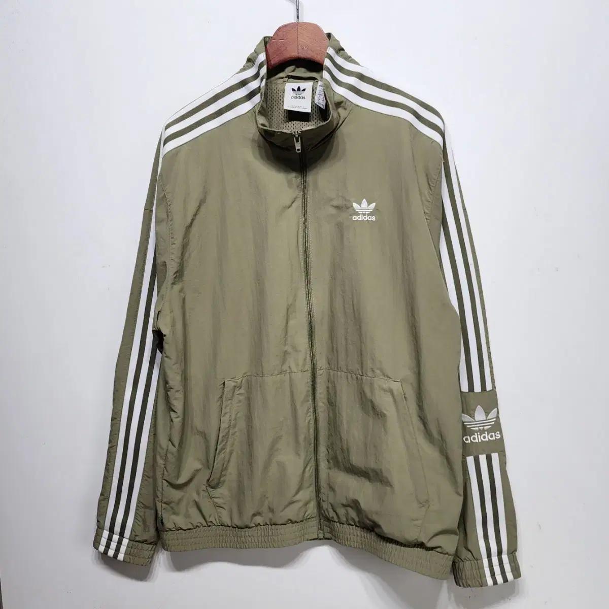 아디다스 ADIDAS 클래식락업 카키 트레포일 트랙탑 자켓 M