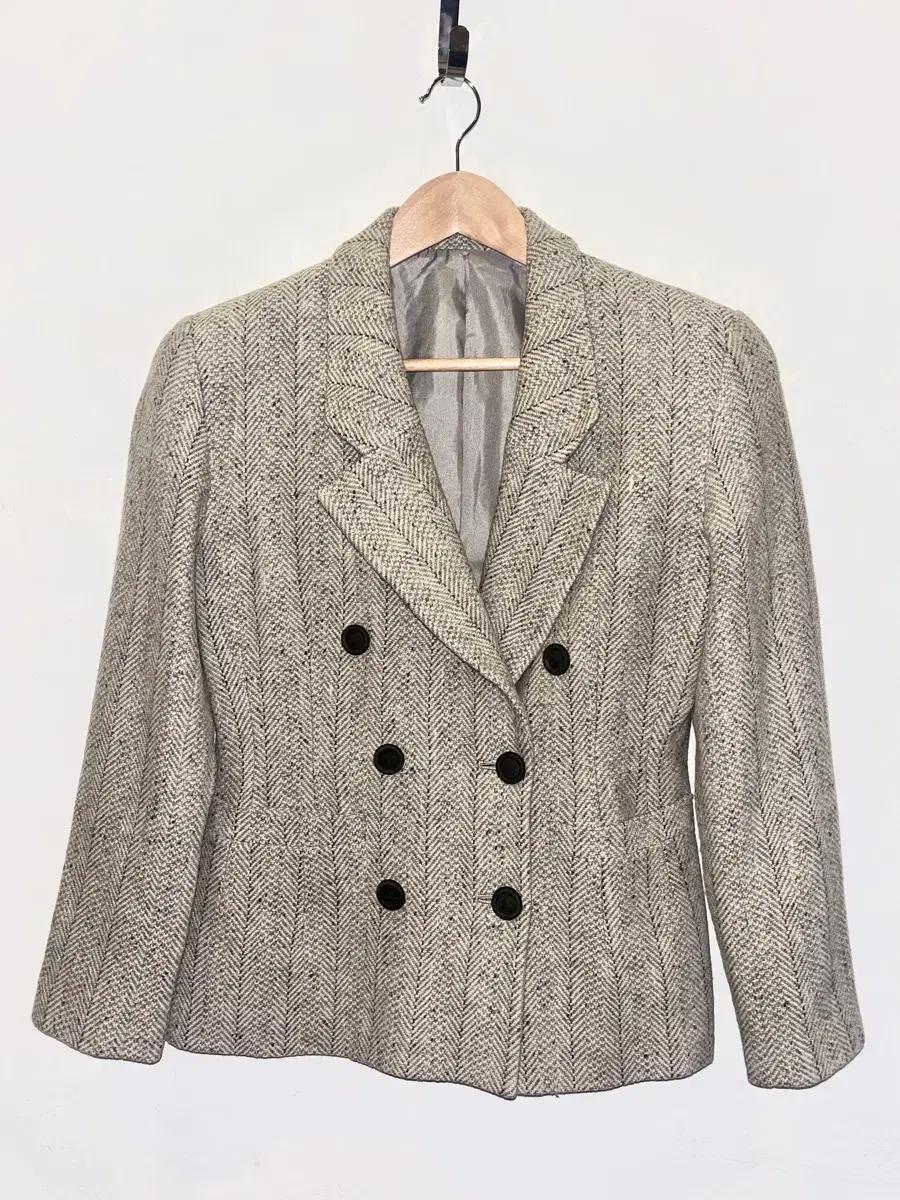 LADIS CAVALIER 재팬 울 헤링본 더블 자켓 / Grey