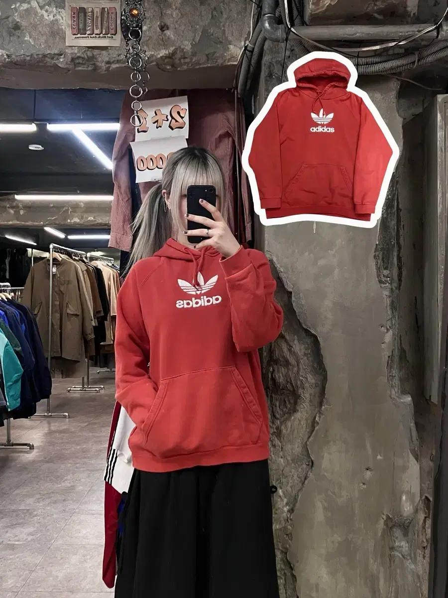 아디다스 후드티 오렌지 XXl  #csz2938