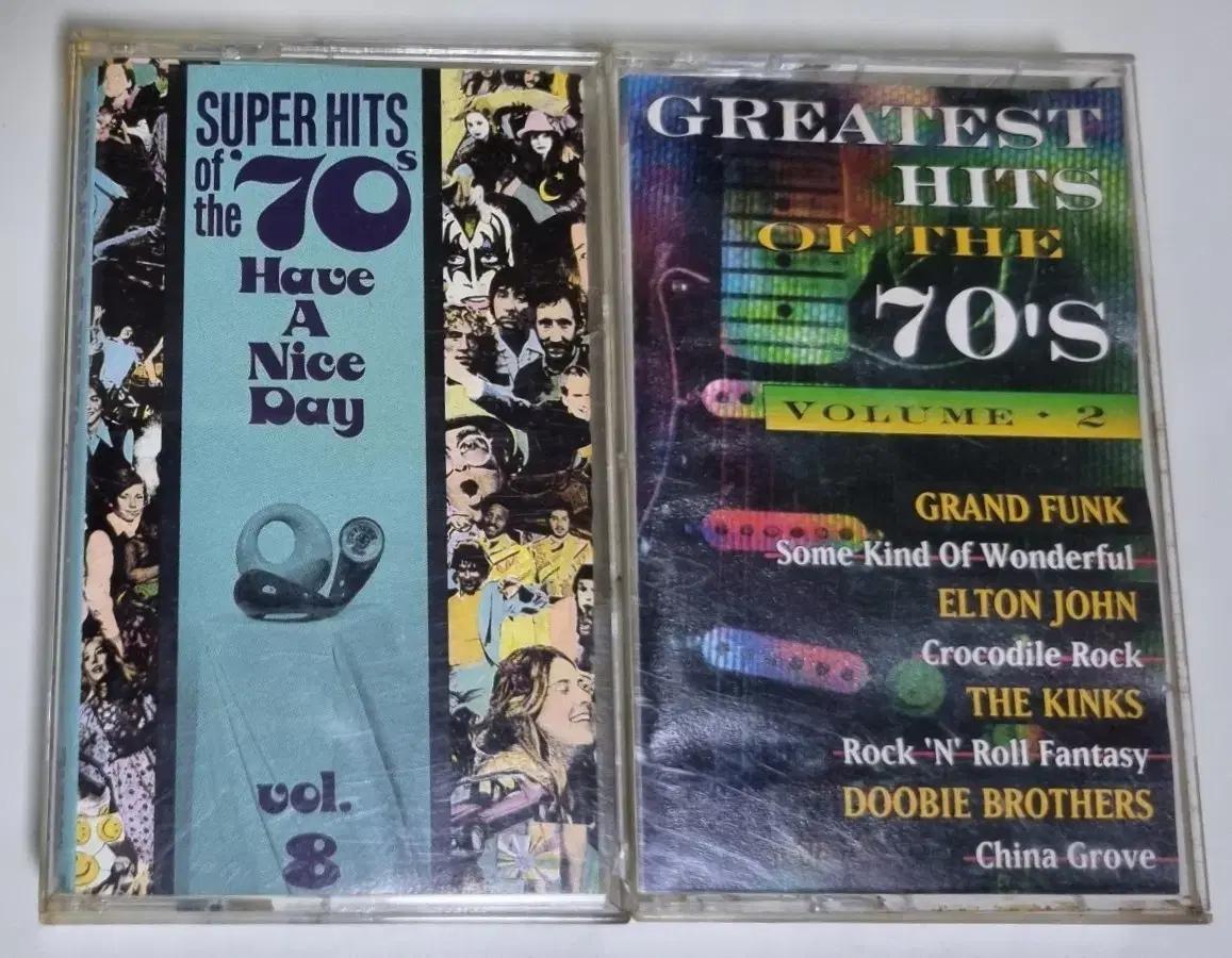 70년대 수입반 팝 카세트테이프 2장 Greatest Hits