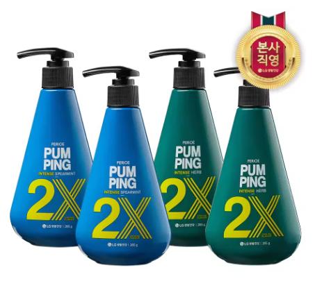 무료배송 페리오 2X 인텐스 펌핑 285g 4개 (허브 + 스피아)