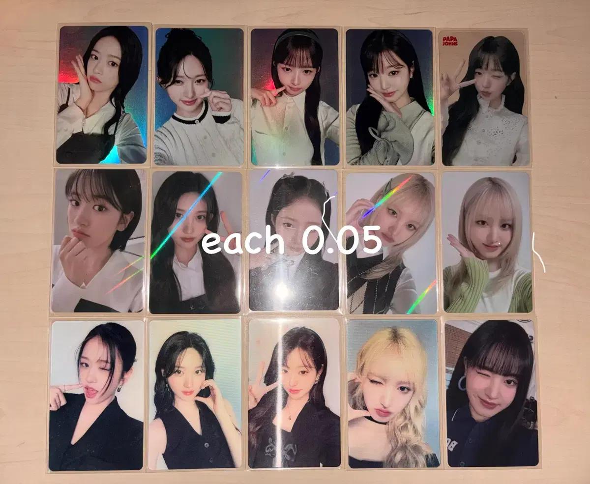 all 0.1) 아이브 안유진 김가을 레이 장원영 리즈 포토카드