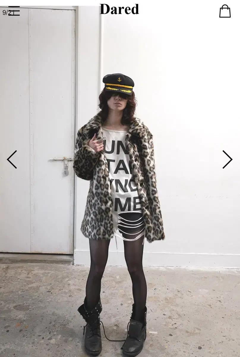 dared leopard faux fur coat