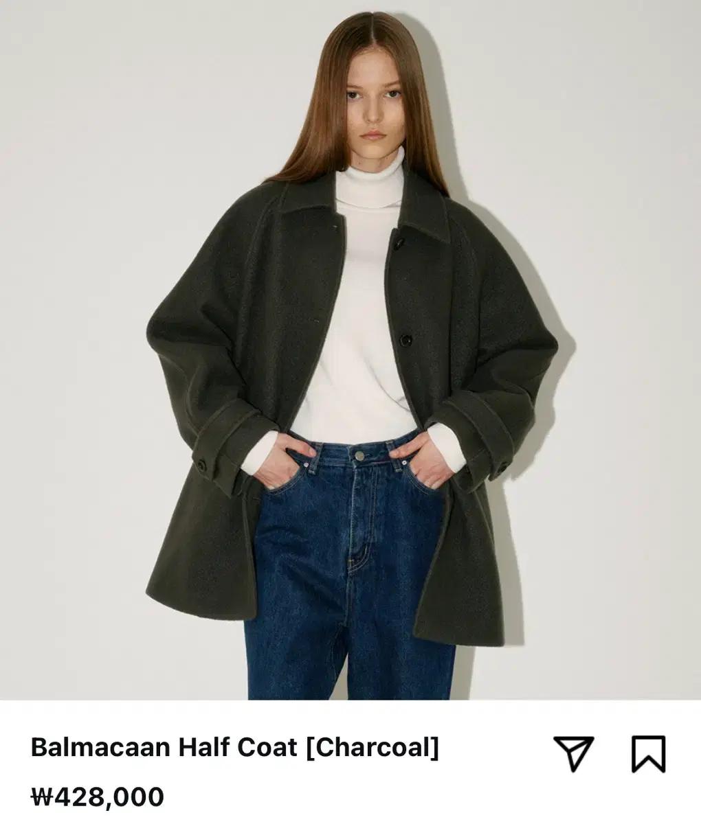 쎄르토 certo Balmacaan Half Coat Charcoal