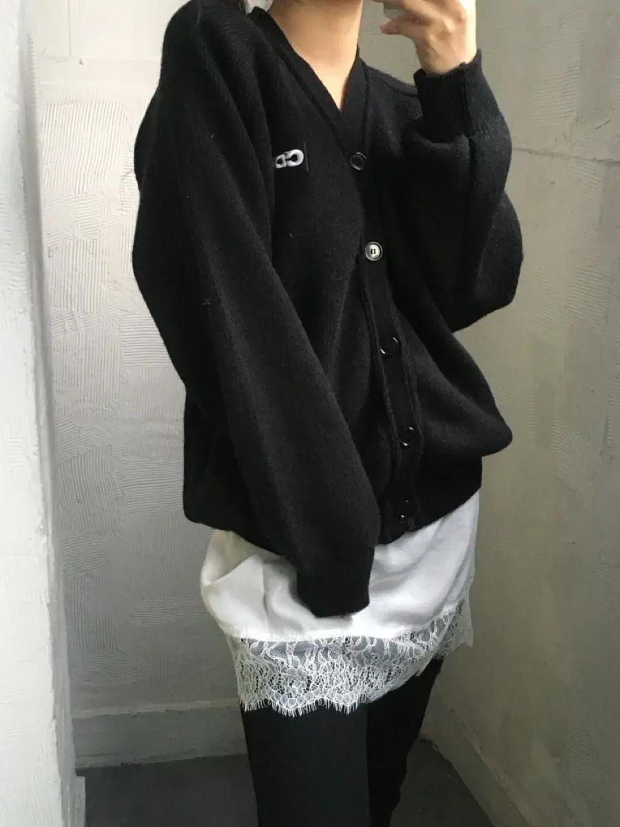 Comme des Garcons 꼼데가르송 블랙 로고 가디건