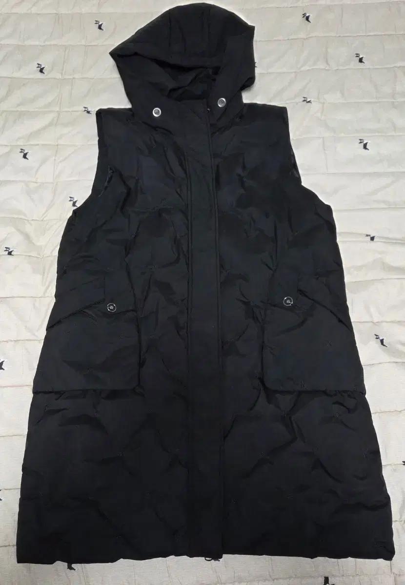 후드 패딩 조끼 블랙 2XL 110