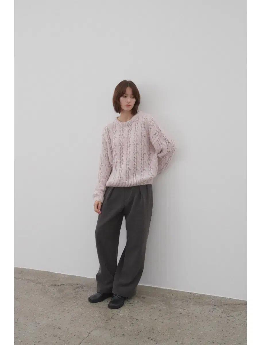 와이 이 wool slacks _Charcoal