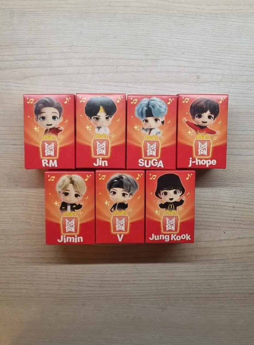 새상품) 방탄 BTS 타이니탄 맥도날드 피규어 7개 일괄