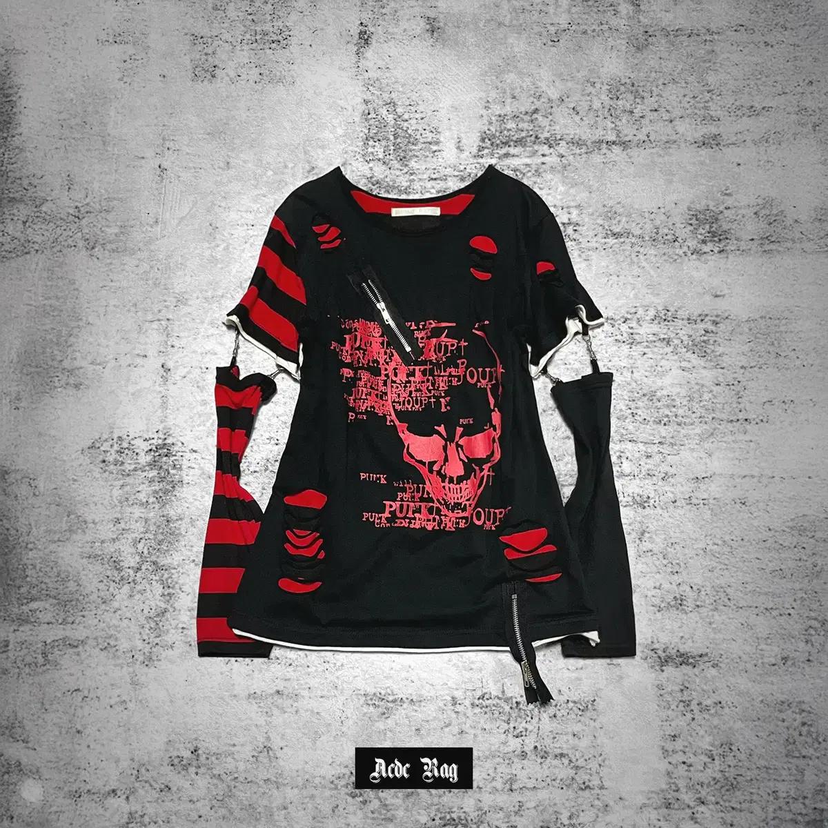 (acdc rag) harajuku punk warmer t