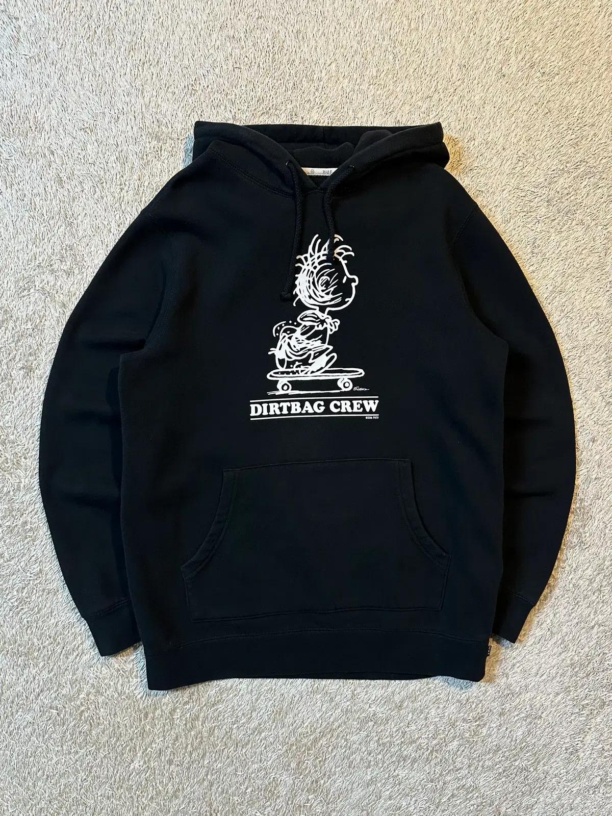 [L] 허프 HUF X PIGPEN 피너츠 후드티 블랙
