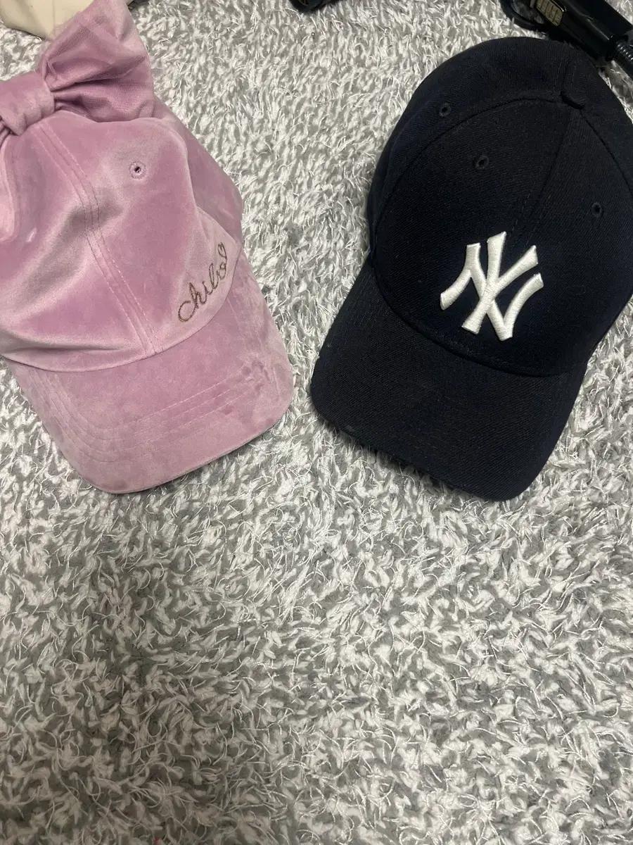 MLB 뉴욕 양키스 볼캡 / 핑크 벨벳 볼캡