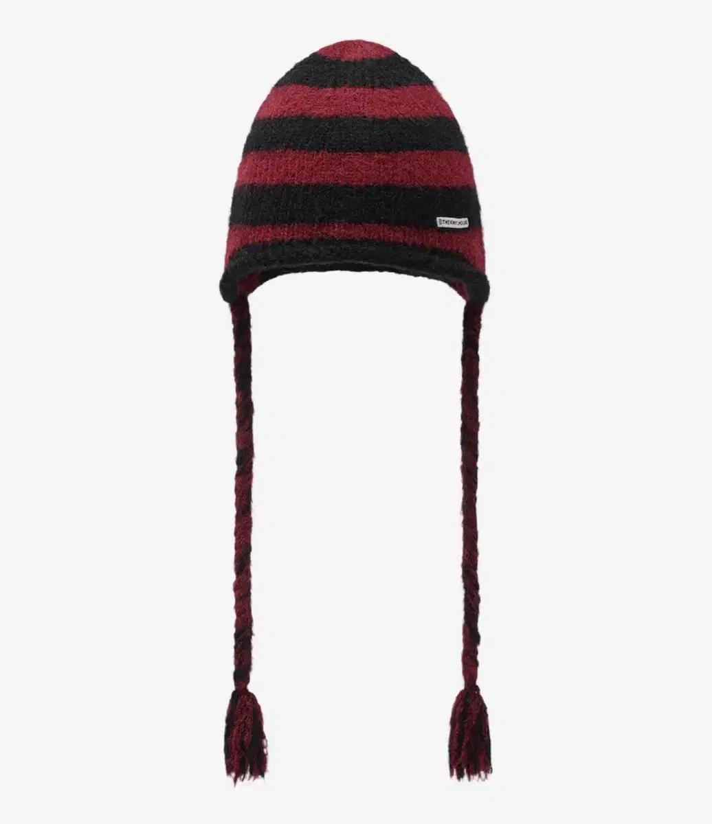 더바이닐하우스 EAR FLAP STRIPE BEANIE RED
