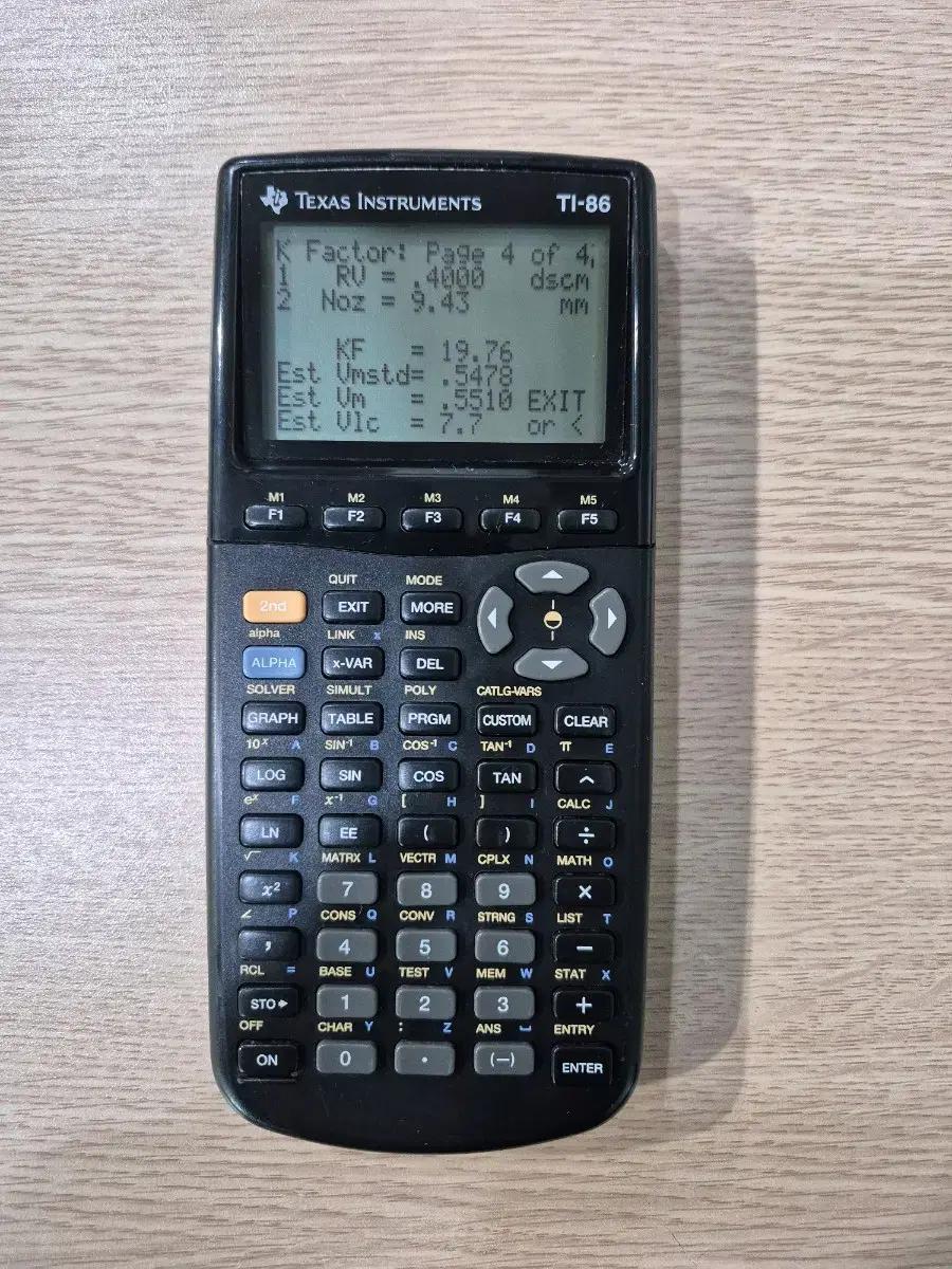 Ti-86 Texas Istrument Graphing 계산기
