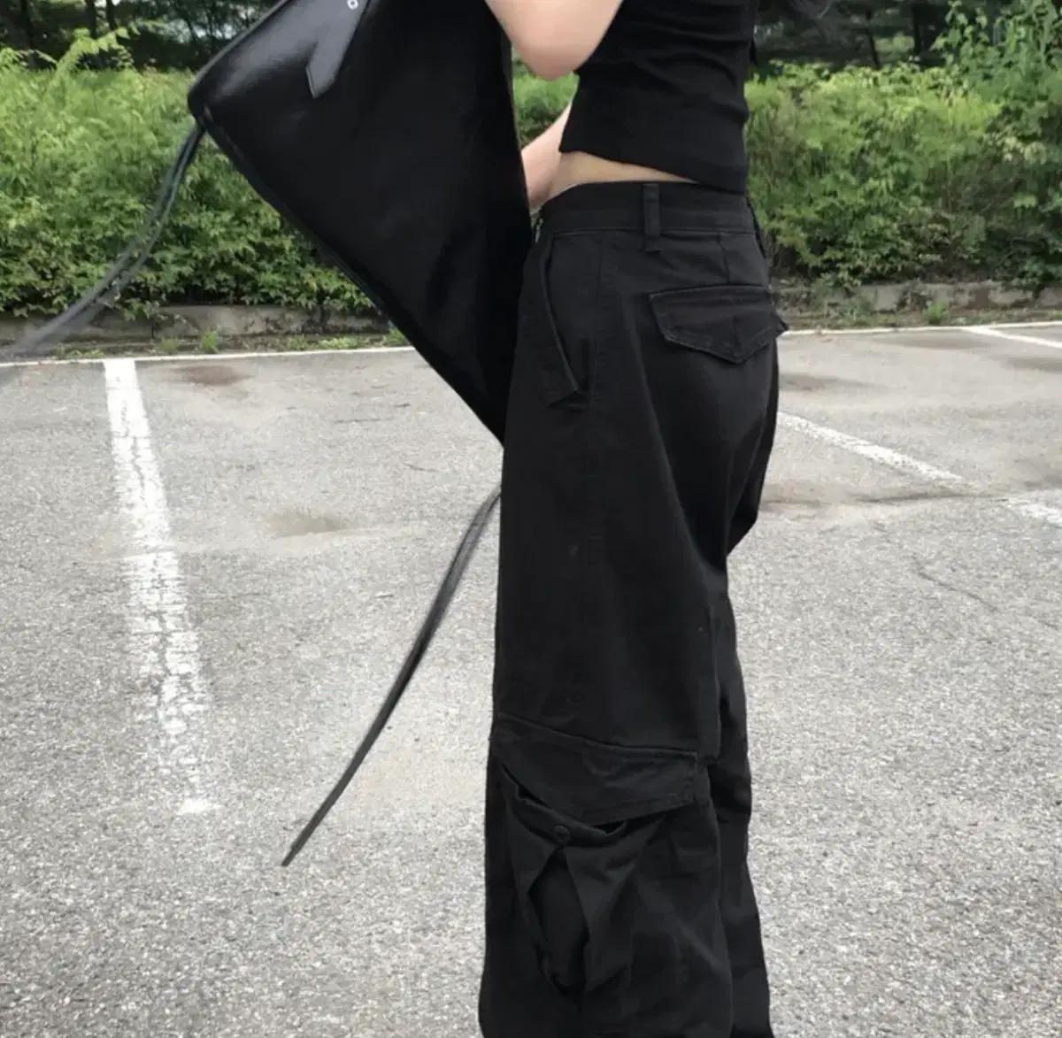 쿄이 로우라이즈 빈티지 카고 팬츠