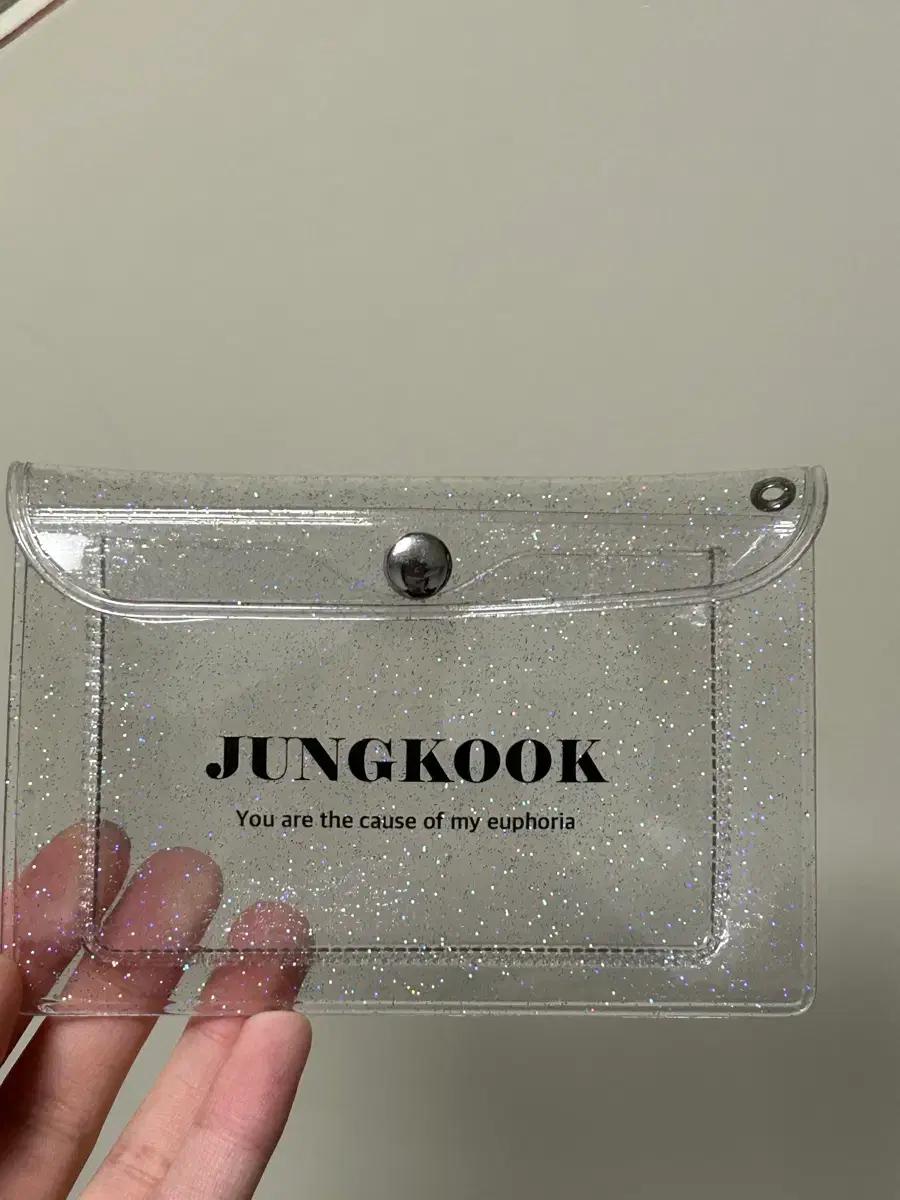 방탄소년단 정국 투명 글리터 카드지갑