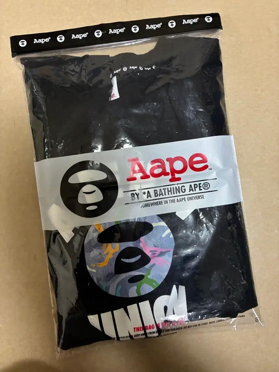 Aape 에이프 문페이스 반팔 티셔츠 블랙 XL