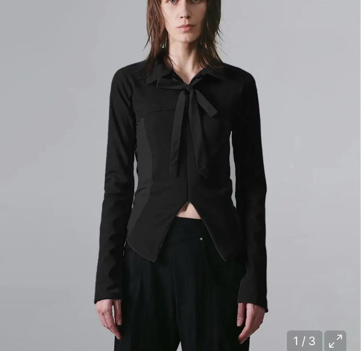 Nache 나체 TIE JERSEY SHIRT ZIP-UP 셔츠집업