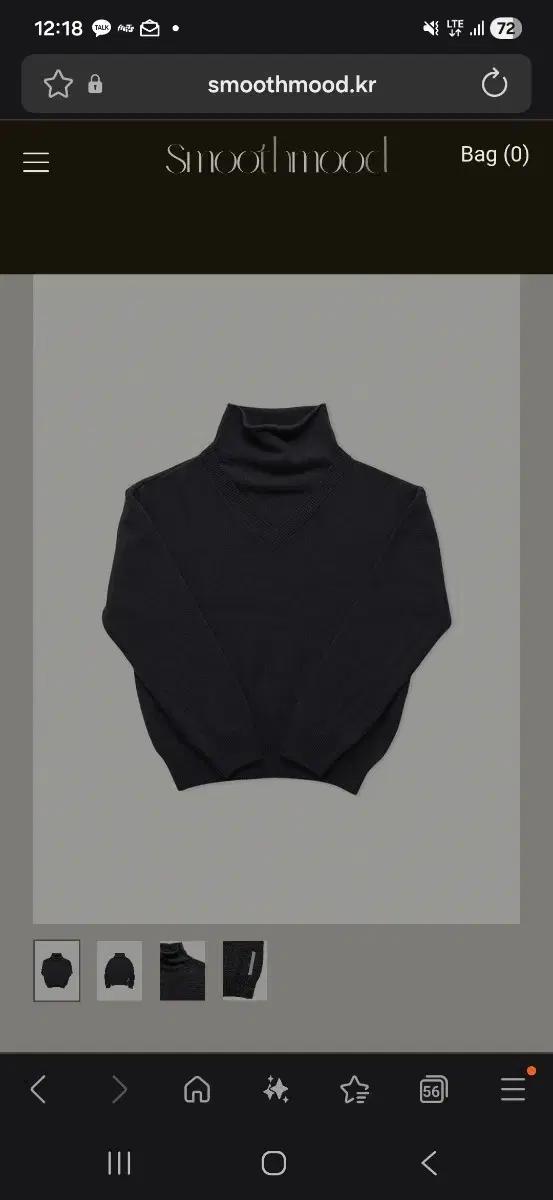 스무드무드 Charcoal Mails Layered Knit
