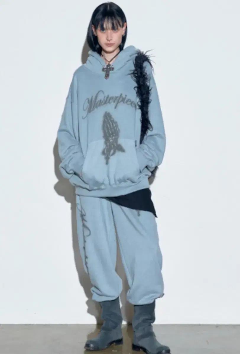 당일배송))스컬프터 praying jogger pants ash sage