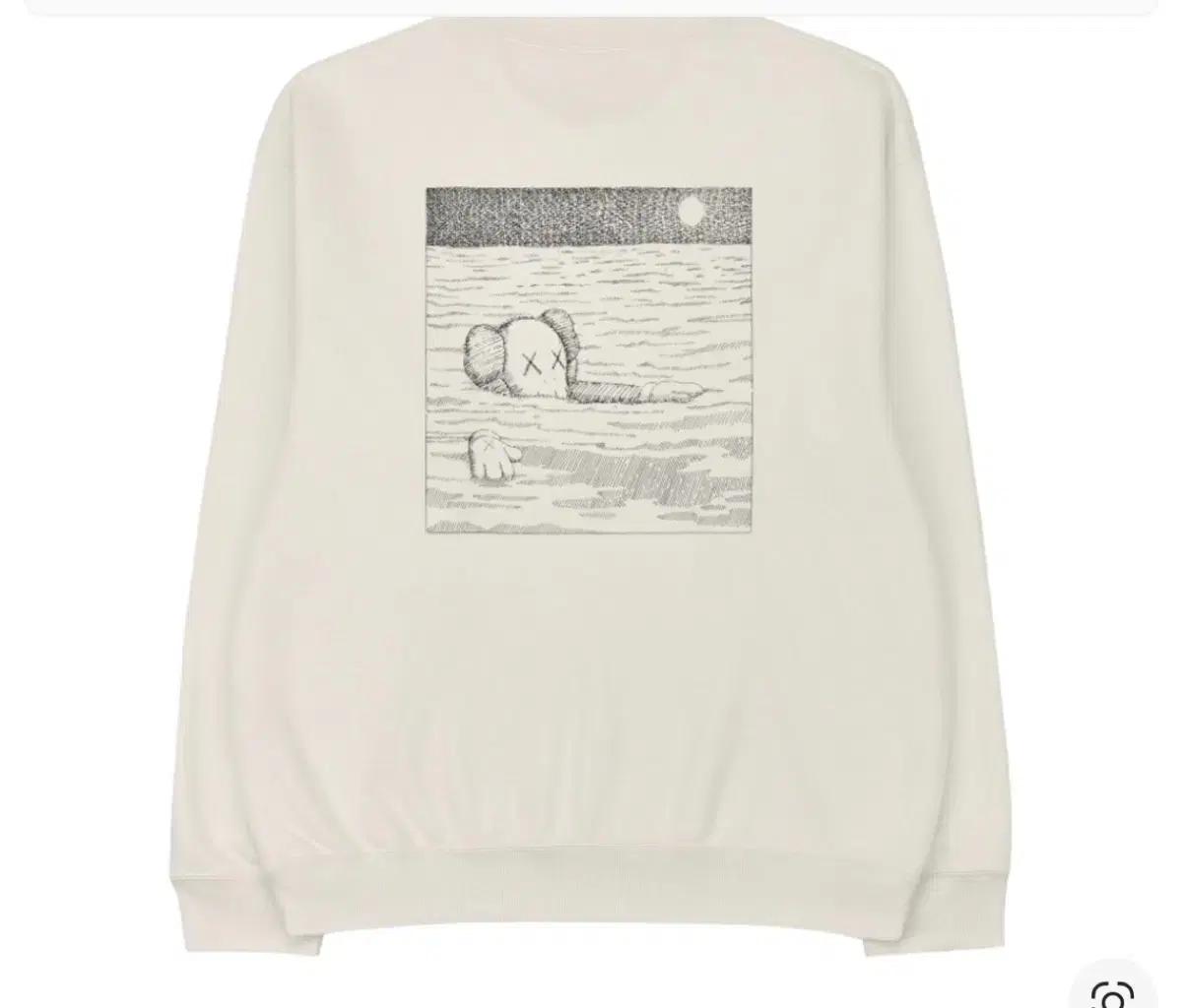 (3XL) 유니클로 카우스 KAWS 스웨트셔츠 아이보리