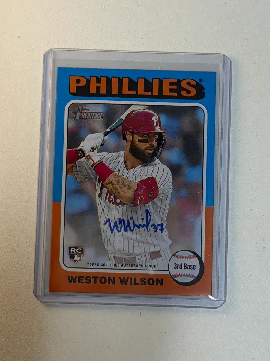 웨스턴 윌슨 2024 오토 RC Topps MLB 야구카드