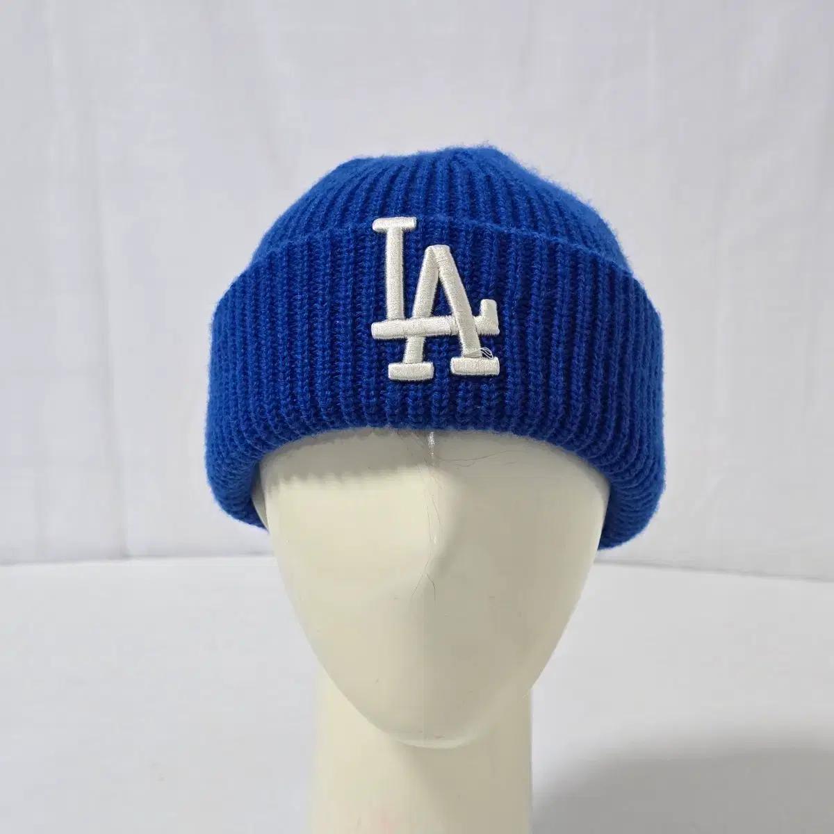 MLB LA 로고 파란색 니트 모자 숏비니 free. 1211