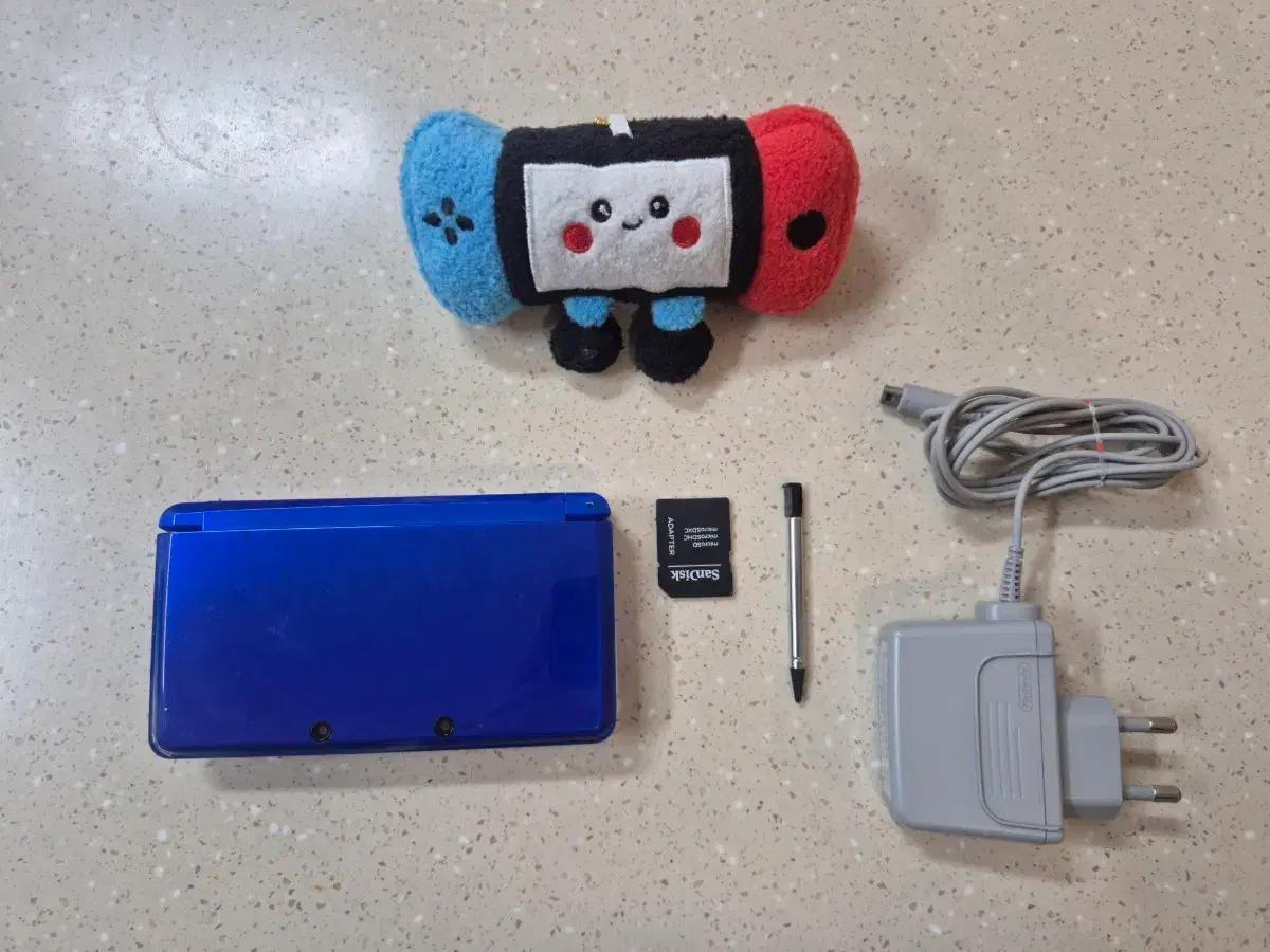 닌텐도 구3ds 블루 마리오에디션(마리오2, 16gb, 정품펜, 충전기)