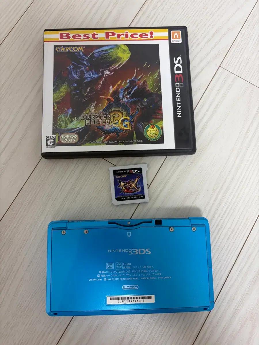 닌텐도 3DS 일본판 본체와 게임 타이틀2개(일본판)