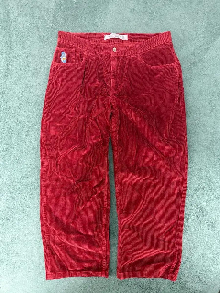 Polar Skate Co. 코듀로이 바지 와인 폴라 93데님