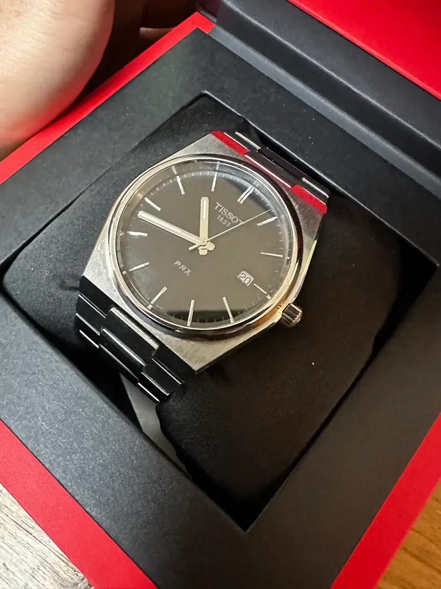 티쏘 PRX쿼츠 40mm 블랙