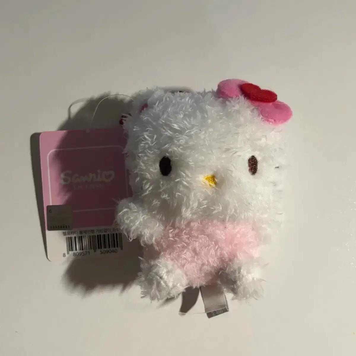 산리오 보송보송 뽀글이 큐티 키티 인형 키링