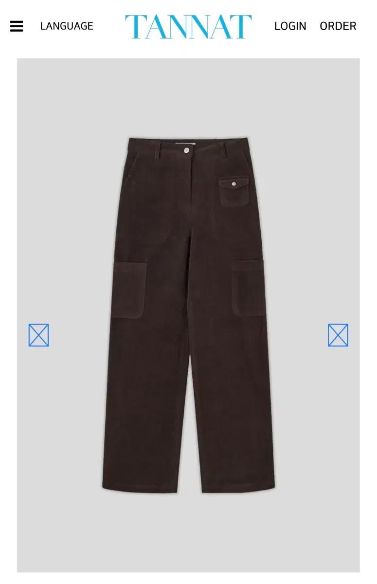 타낫 트윈 패치 코듀로이 팬츠 브라운