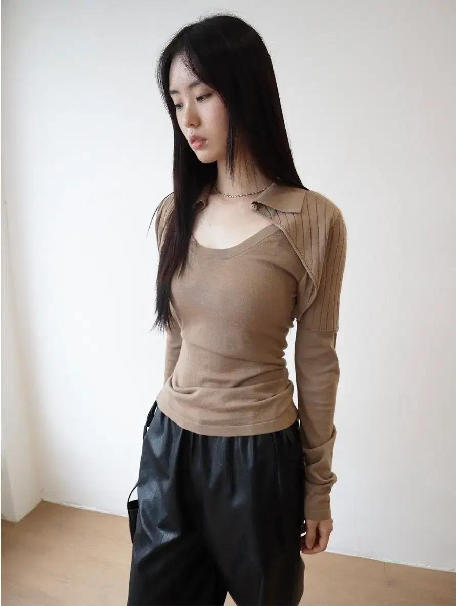 Jacquemus bolero layered top brown