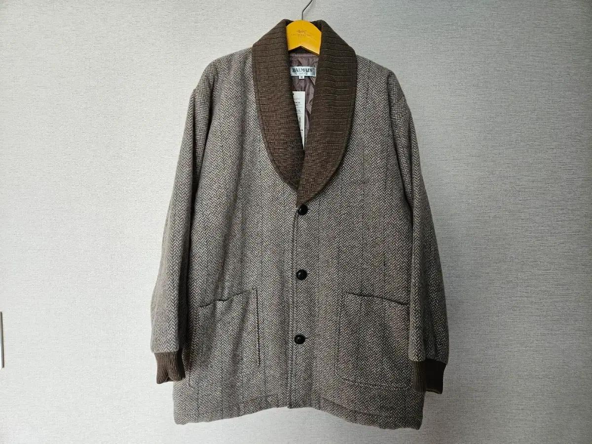 발망 BALMAIN 파리 울 워크 자켓 일본산 빈티지 헤링본 (새제품)