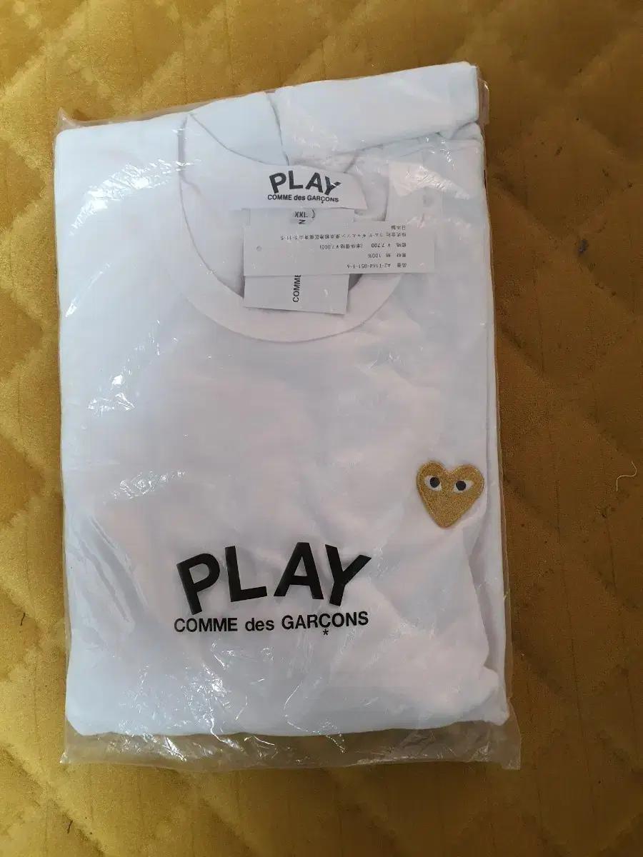 꼼데가르송 PLAY 금색 하트 긴팔티 XXL