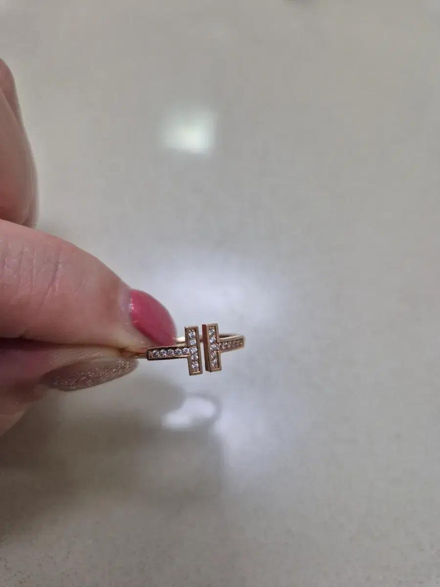 T스타일 18k 반지