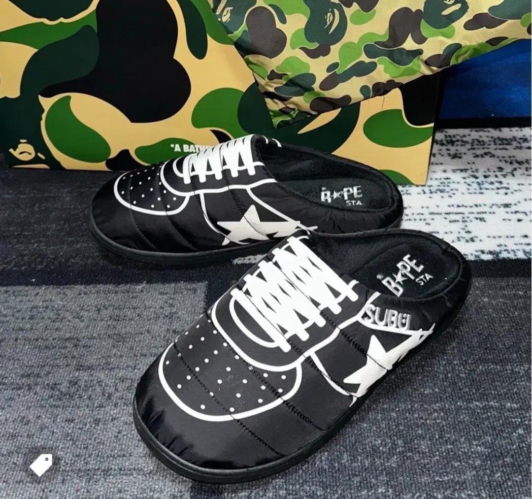 SUBU x BAPE 슬리퍼 샌들 블랙 M사이즈 (새상품)