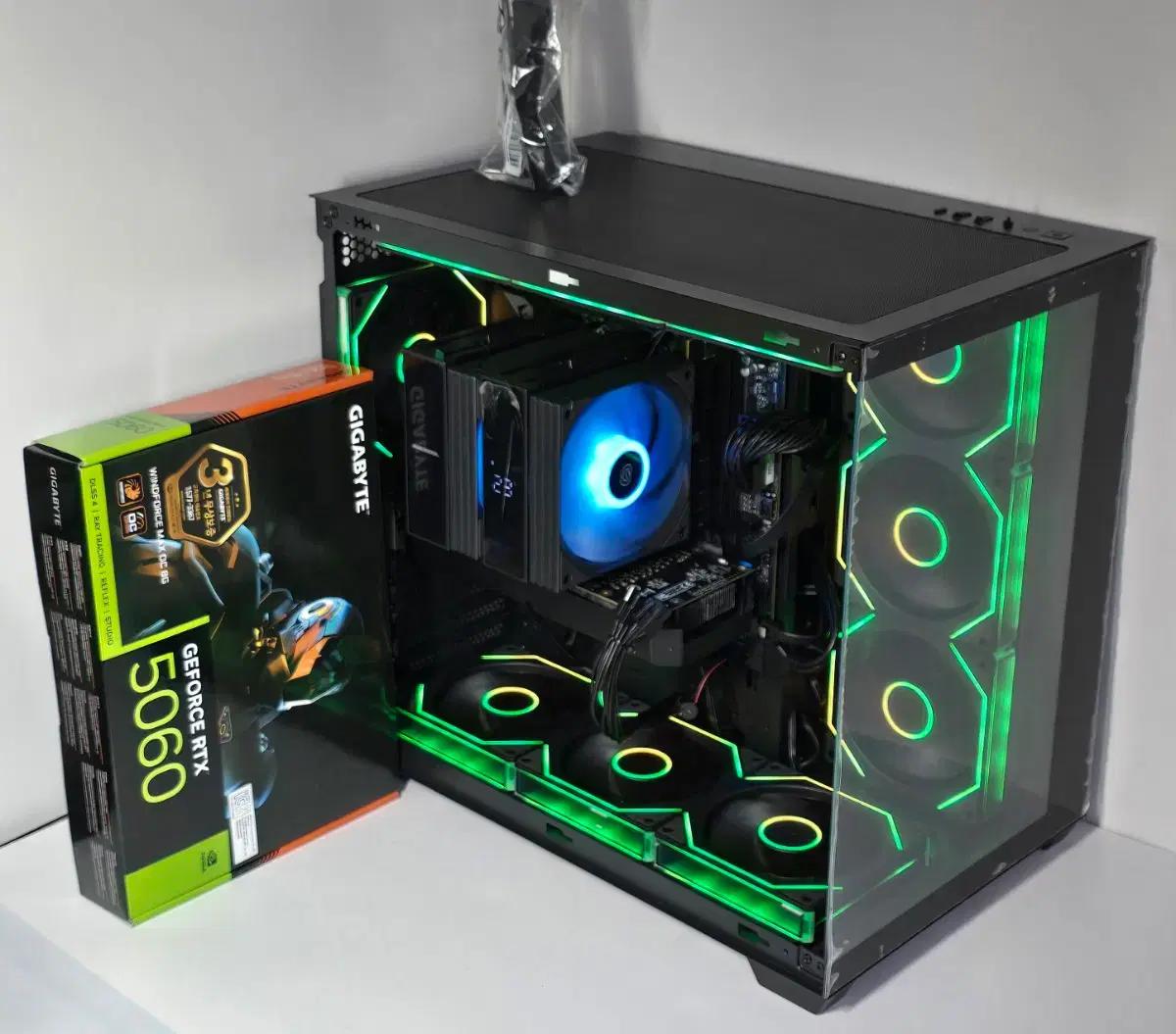 (새제품 블랙)9800X3D,RTX5060,방송게이밍컴퓨터본체