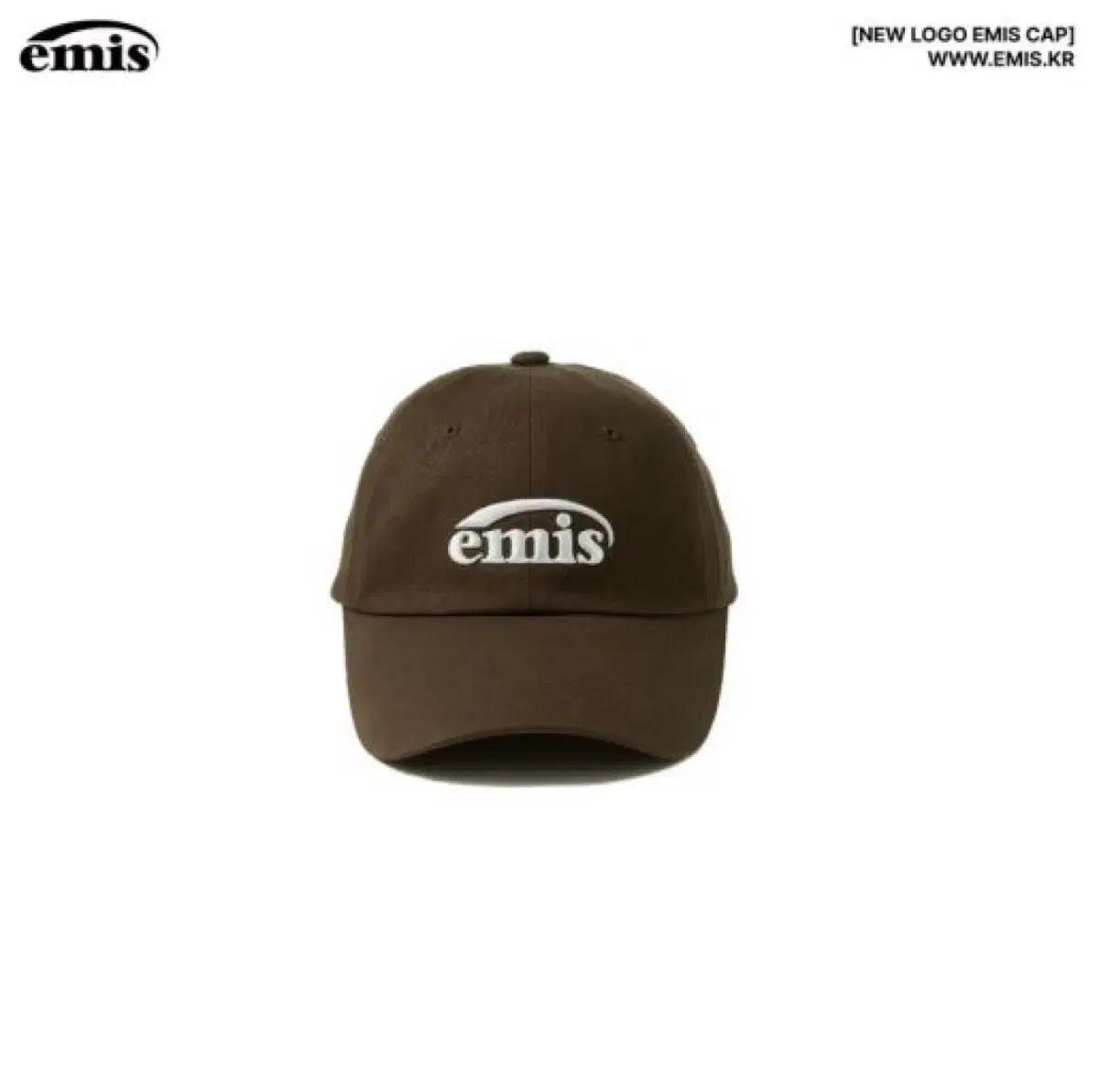 정품 리뉴얼 전(단종) 새상품)emis이미스 자수 로고 볼캡 브라운