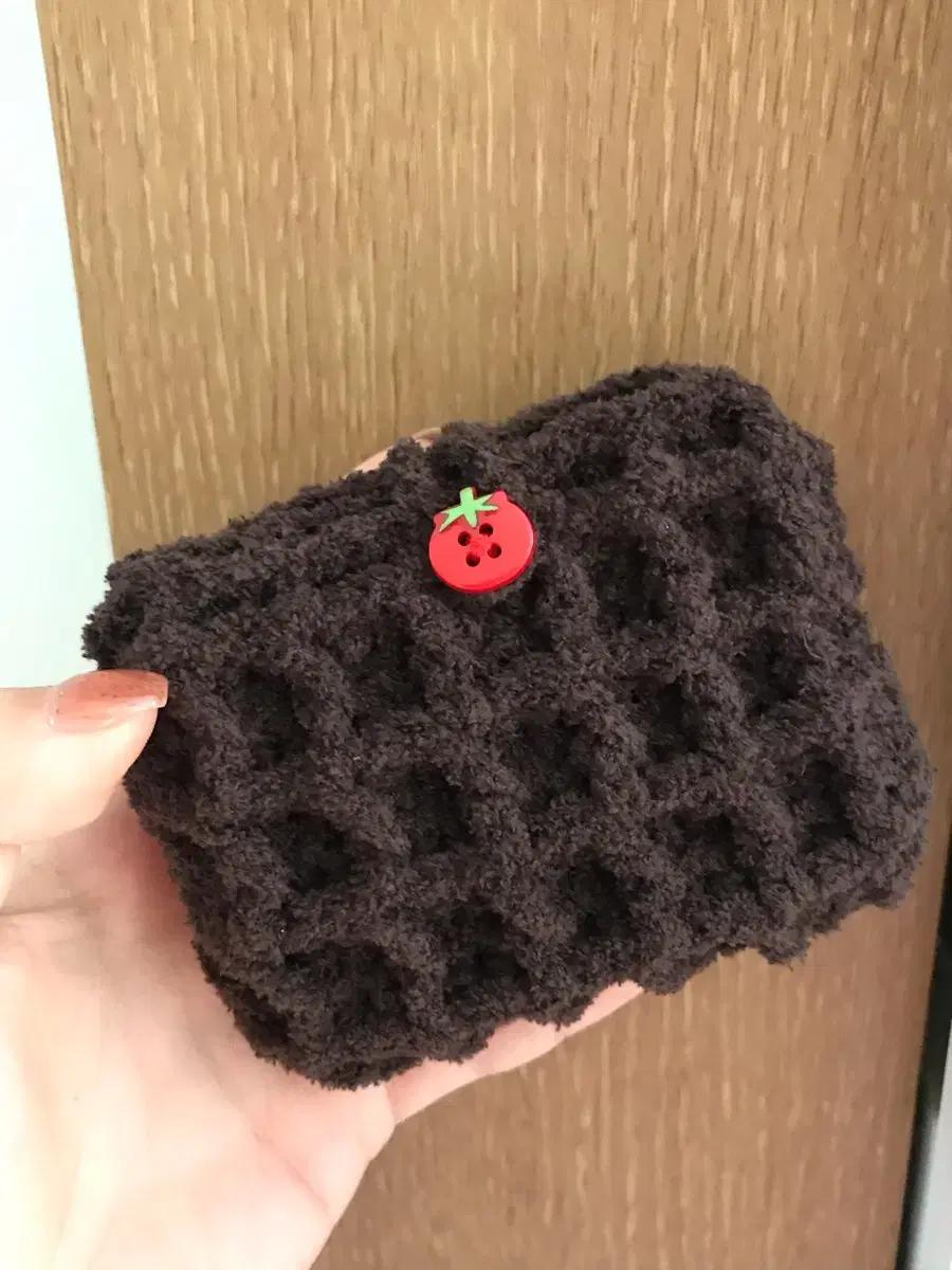 [handmade] 폭닥 와플 뜨개지갑_tomato02